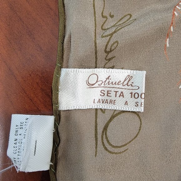 Ostinelli - Italian - 100% Silk - 33" Square - Scarf - Picture 6 of 6